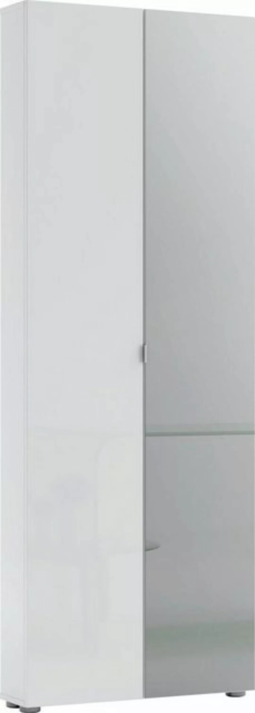 möbelando Schuhschrank SPAZIO (BxHxT: 73,4x200x18,6 cm) in weiß mit 2 Türen günstig online kaufen