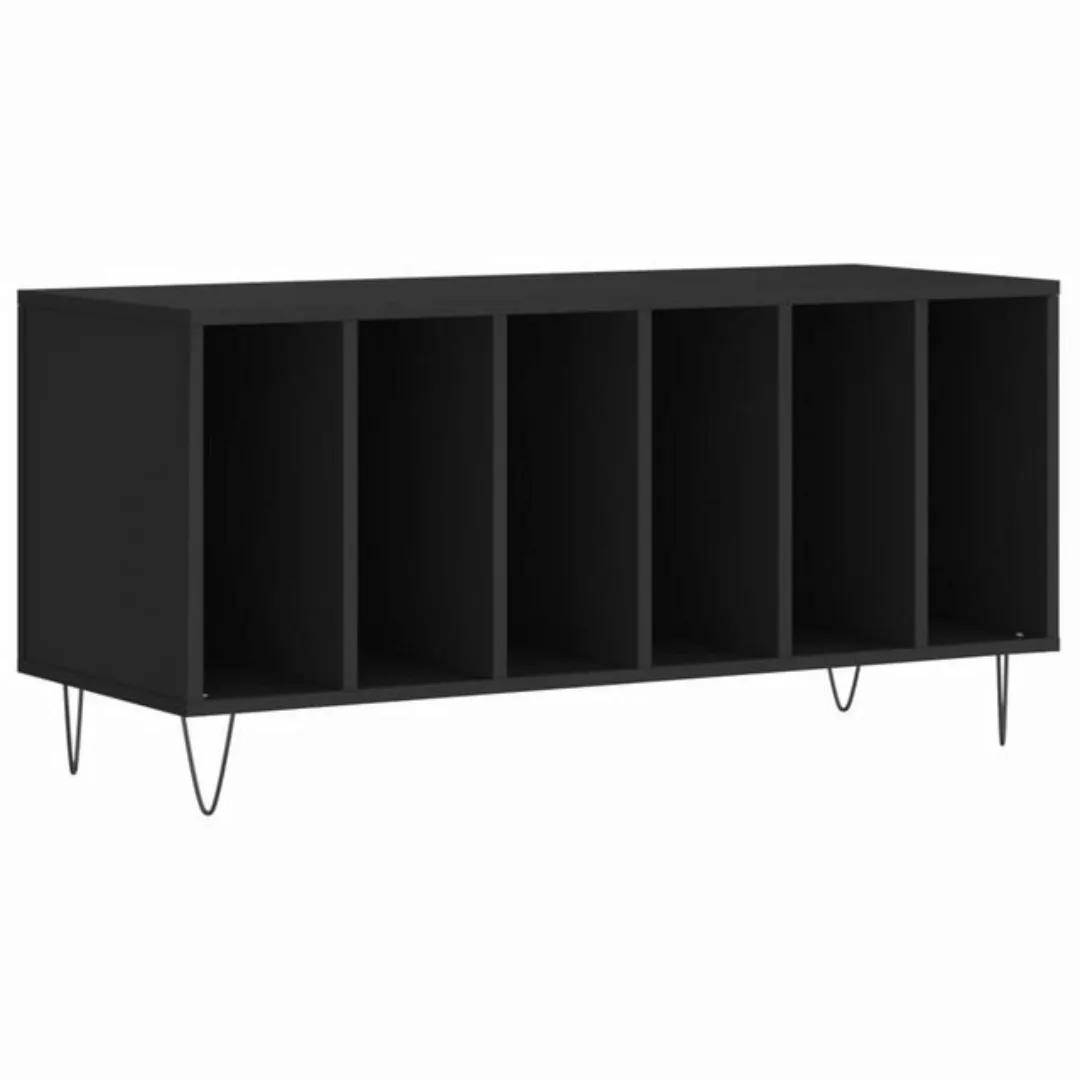 vidaXL Beistellschrank Plattenschrank Schwarz 100x38x48 cm Holzwerkstoff günstig online kaufen