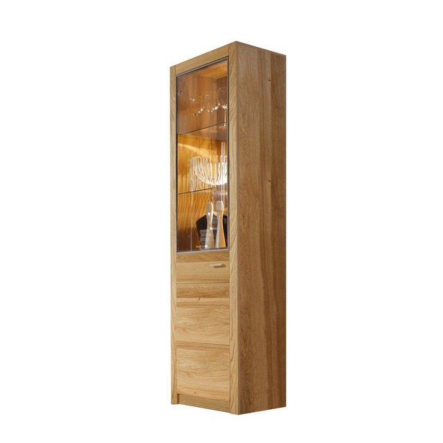 58 aufm Kessel Vitrine Janel 64x200x37 Vitrine Wild Eiche/Asteiche massiv g günstig online kaufen