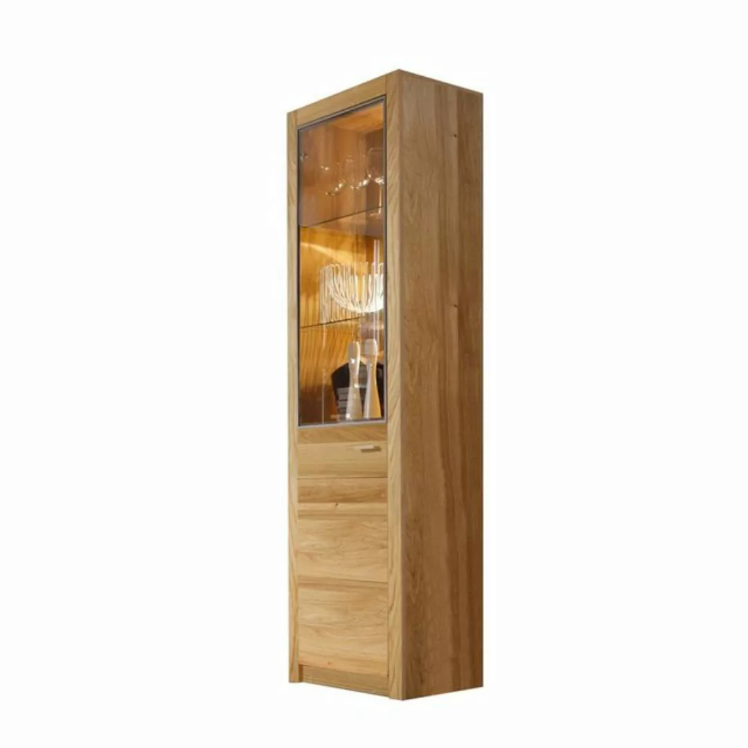 58 aufm Kessel Vitrine Janel 64x200x37 Vitrine Wild Eiche/Asteiche massiv g günstig online kaufen