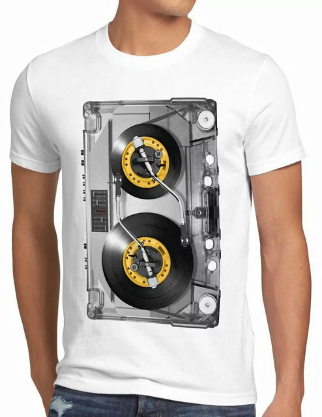 style3 T-Shirt DJ Tape mc musik disco 80er 90er retro kassette analog CD günstig online kaufen