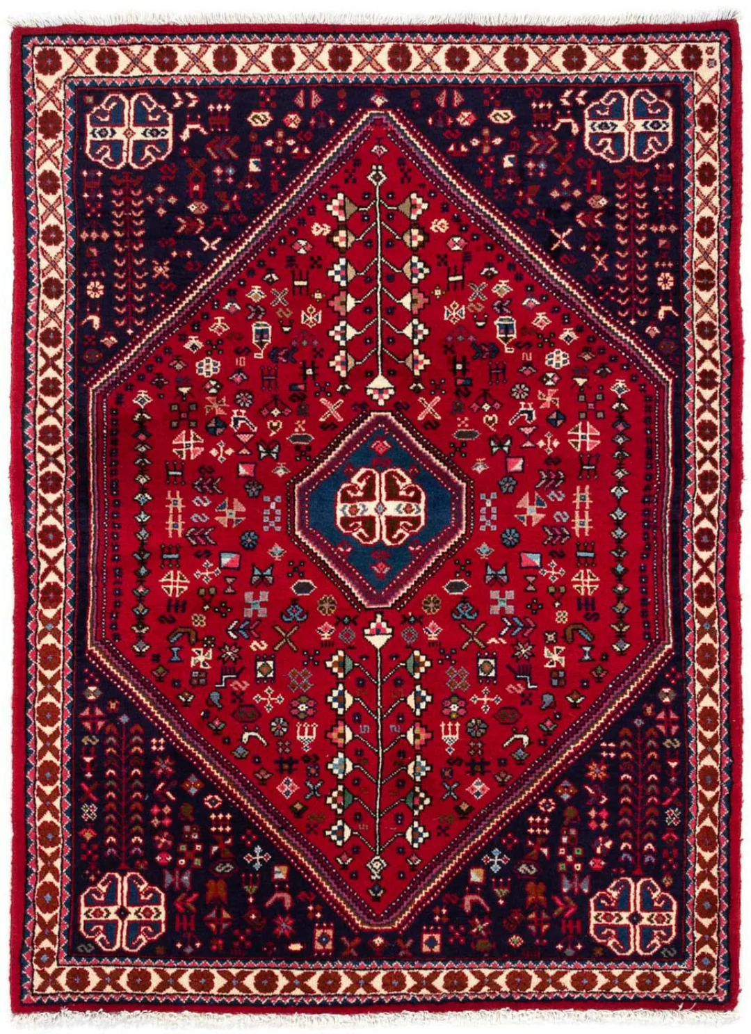 morgenland Wollteppich »Abadeh Medaillon Rosso scuro 148 x 100 cm«, rechtec günstig online kaufen
