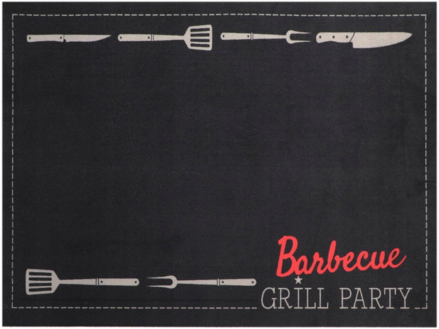 Primaflor-Ideen in Textil Fußmatte »BBQ Grillunterlage GRILL PARTY«, rechte günstig online kaufen