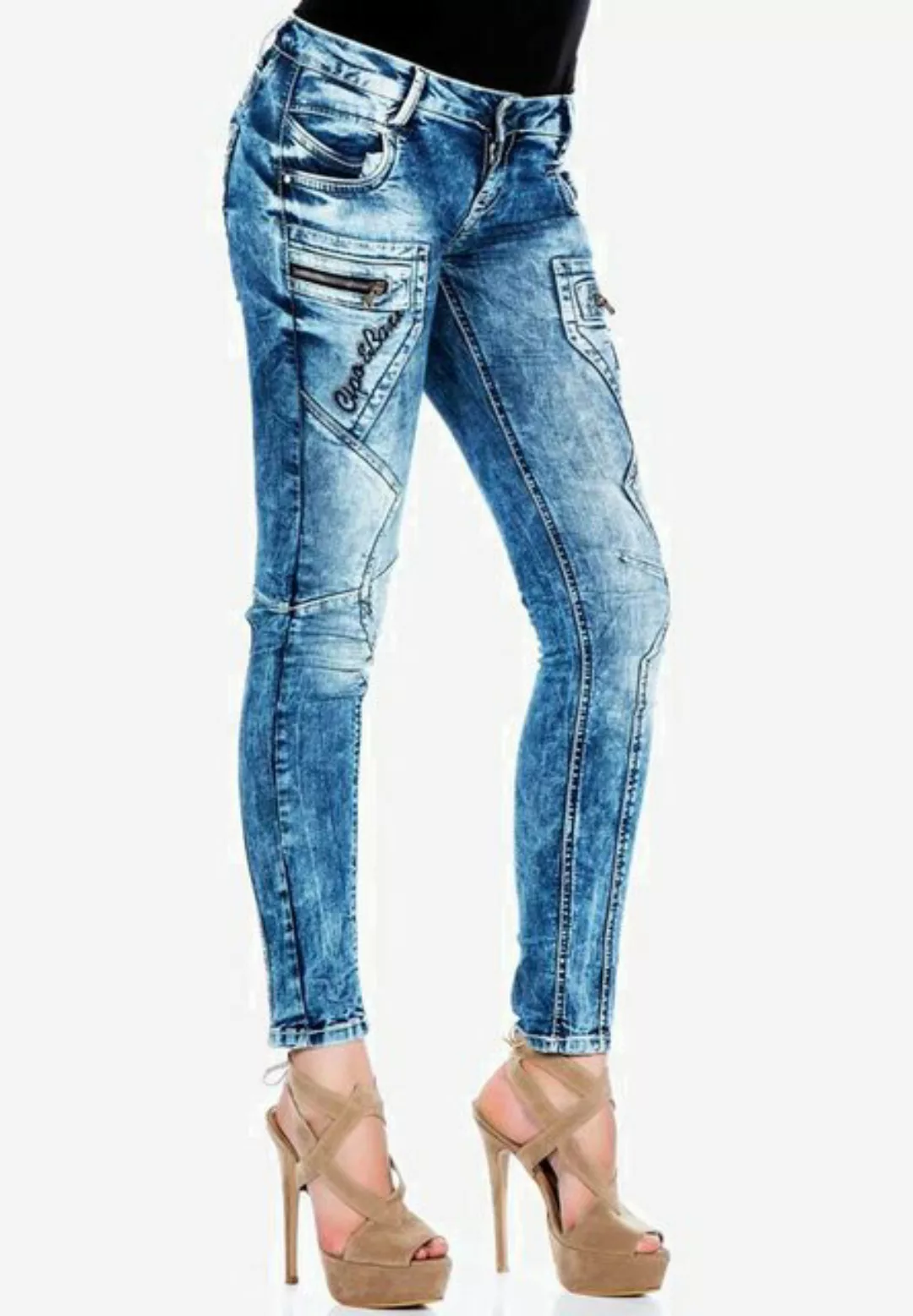 Cipo & Baxx Slim-fit-Jeans mit niedrige Taille in Skinny Fit günstig online kaufen