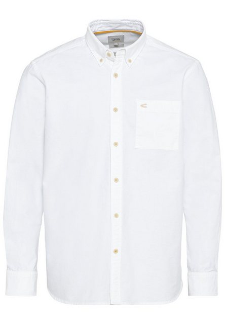 camel active Langarmhemd aus nachhaltigem Organic Cotton Button-Down günstig online kaufen