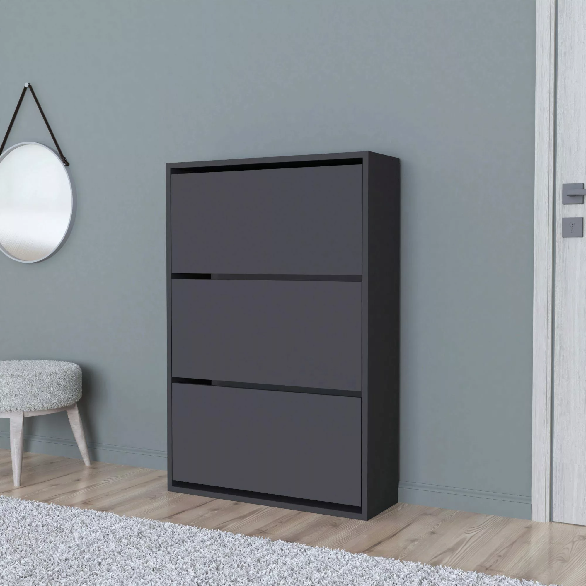 en.casa Schuhschrank »Aurskog« mit Kipptüren 110x735x24cm günstig online kaufen