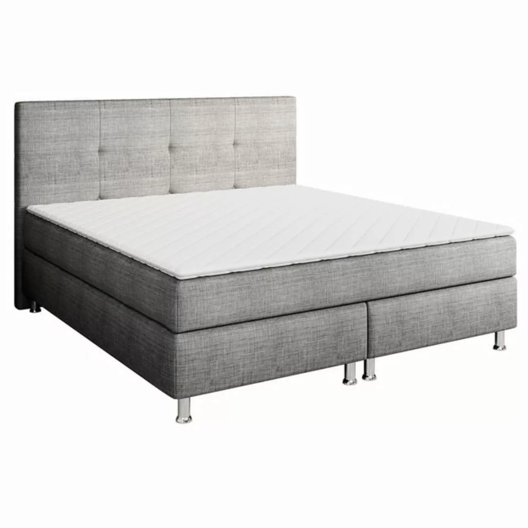 interbed Boxspringbett New York180x200 Webstoff Anthrazit (LUXUS, Luxus), m günstig online kaufen