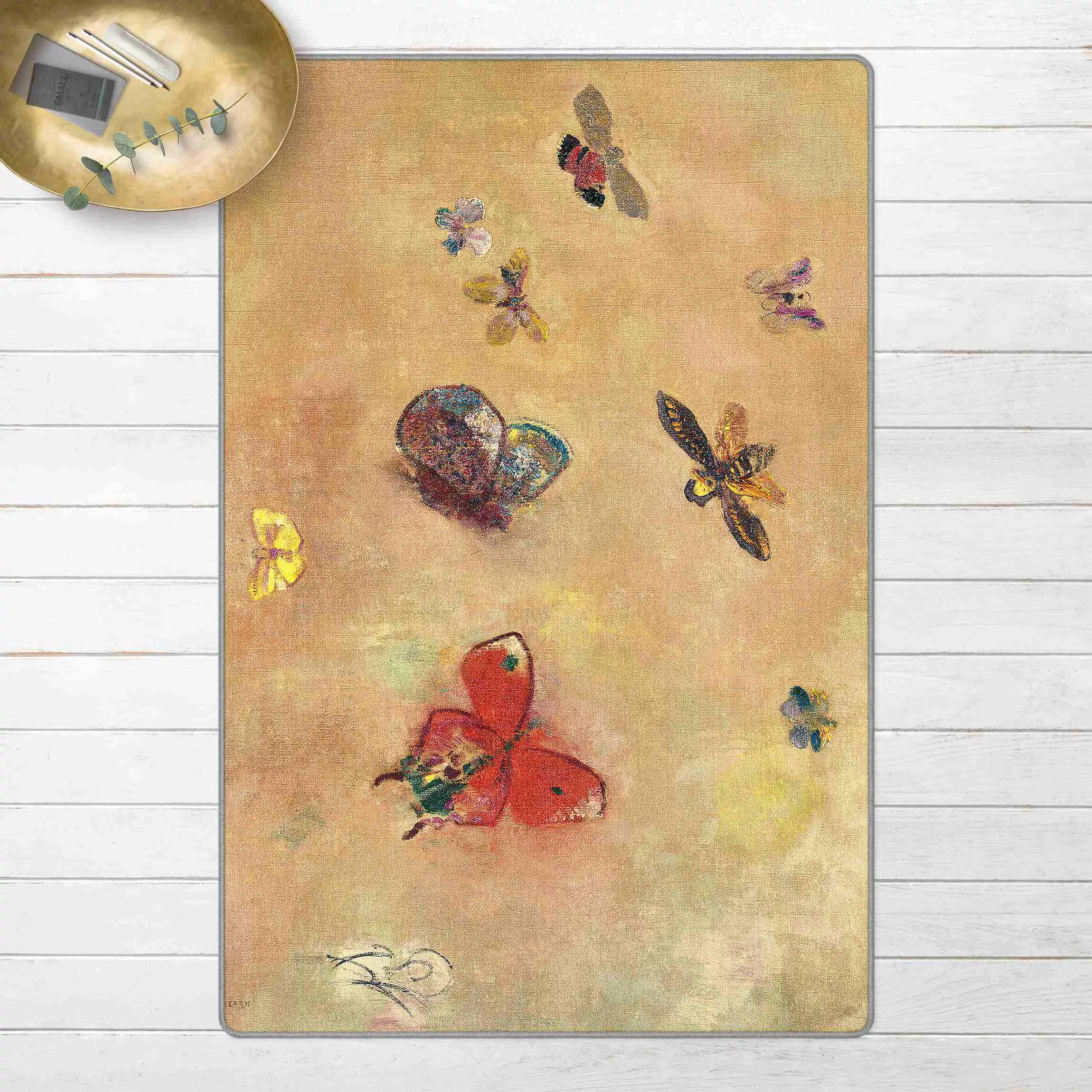 Teppich Odilon Redon - Bunte Schmetterlinge günstig online kaufen