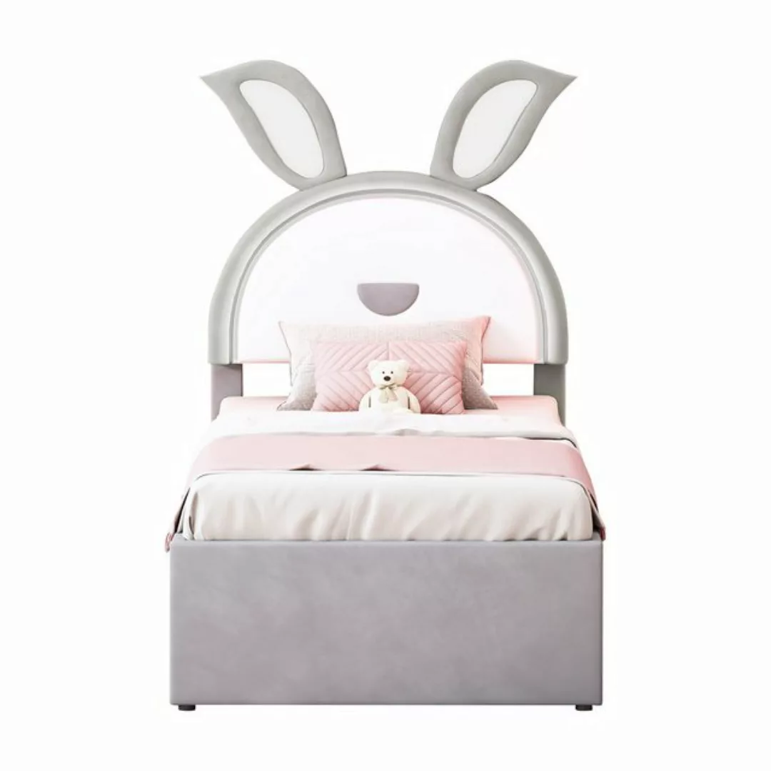 MODFU Kinderbett Gästebett Stauraumbett Polsterbett 90 x 200 cm (mit auszie günstig online kaufen