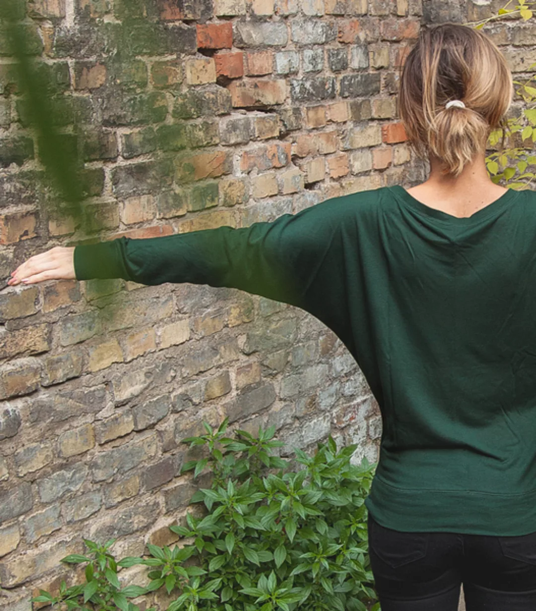 Ginkgo Blätter - Fair Gehandeltes Frauen Flowshirt günstig online kaufen