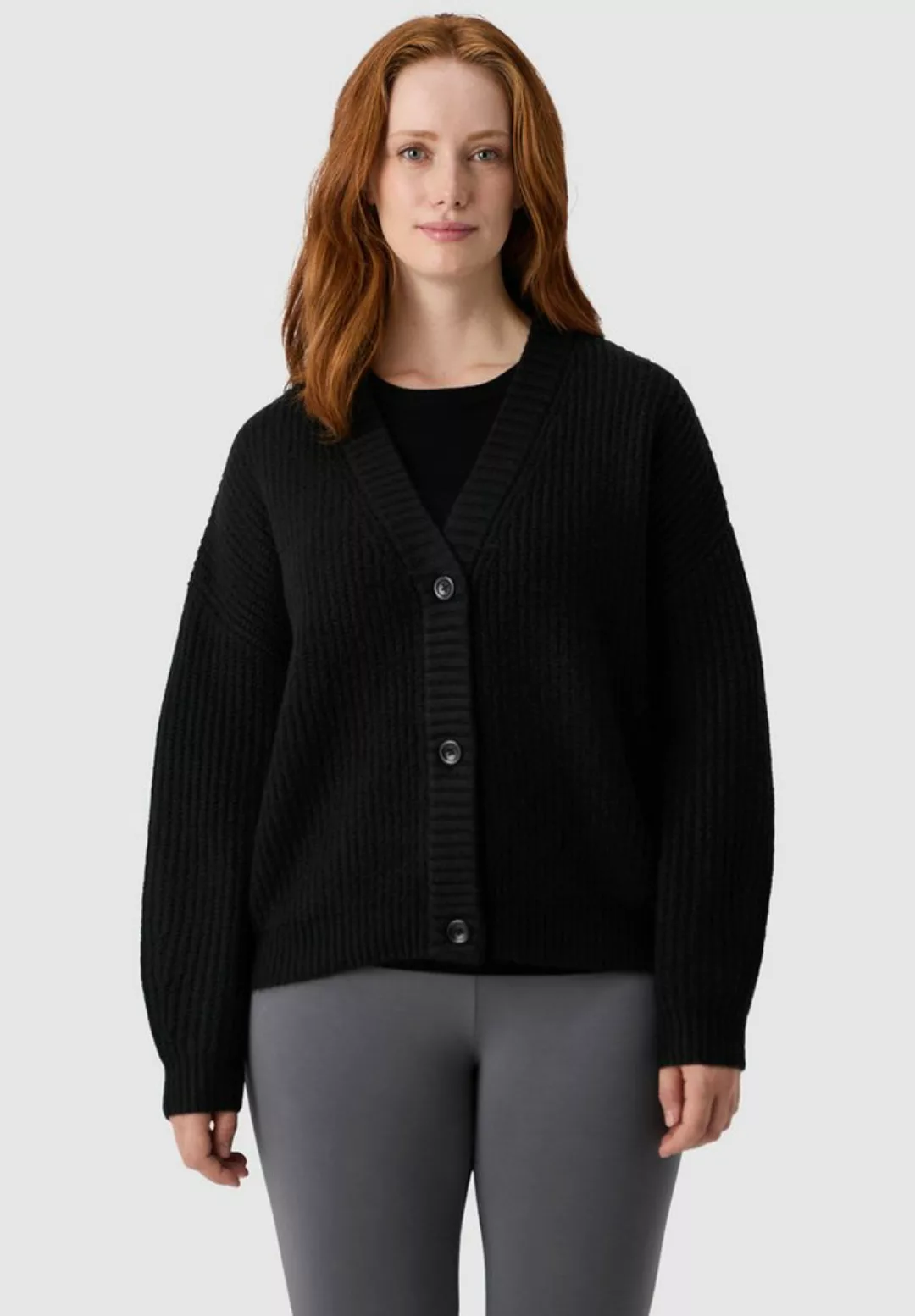 Les Lunes Strickjacke Margoot Kuschelig warmer Rippenstrick, V-Ausschnitt, günstig online kaufen