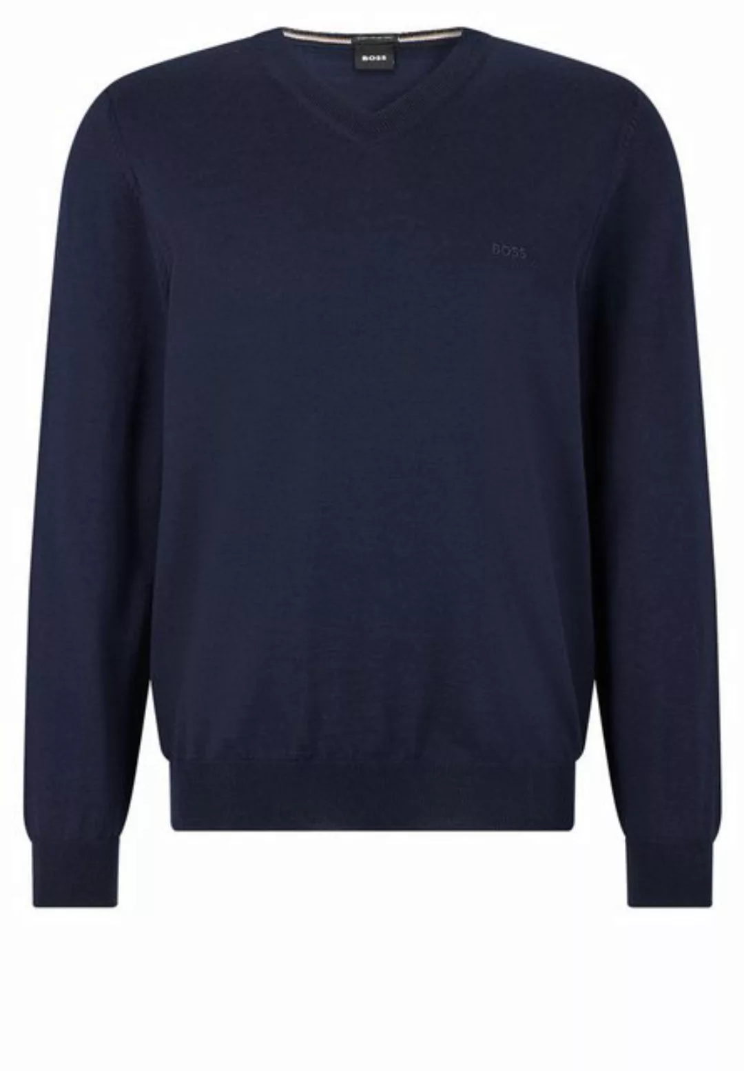 BOSS Strickpullover Baram-L mit Logo-Stick (1-tlg) günstig online kaufen