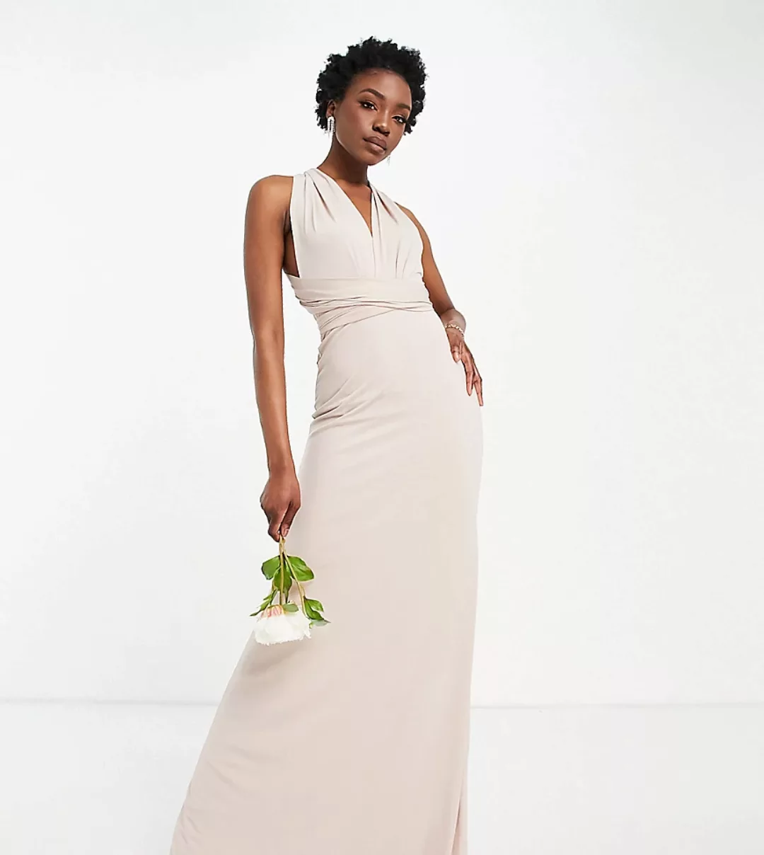 TFNC Tall – Bridesmaid – Maxikleid mit vielseitigen Tragemöglichkeiten in R günstig online kaufen