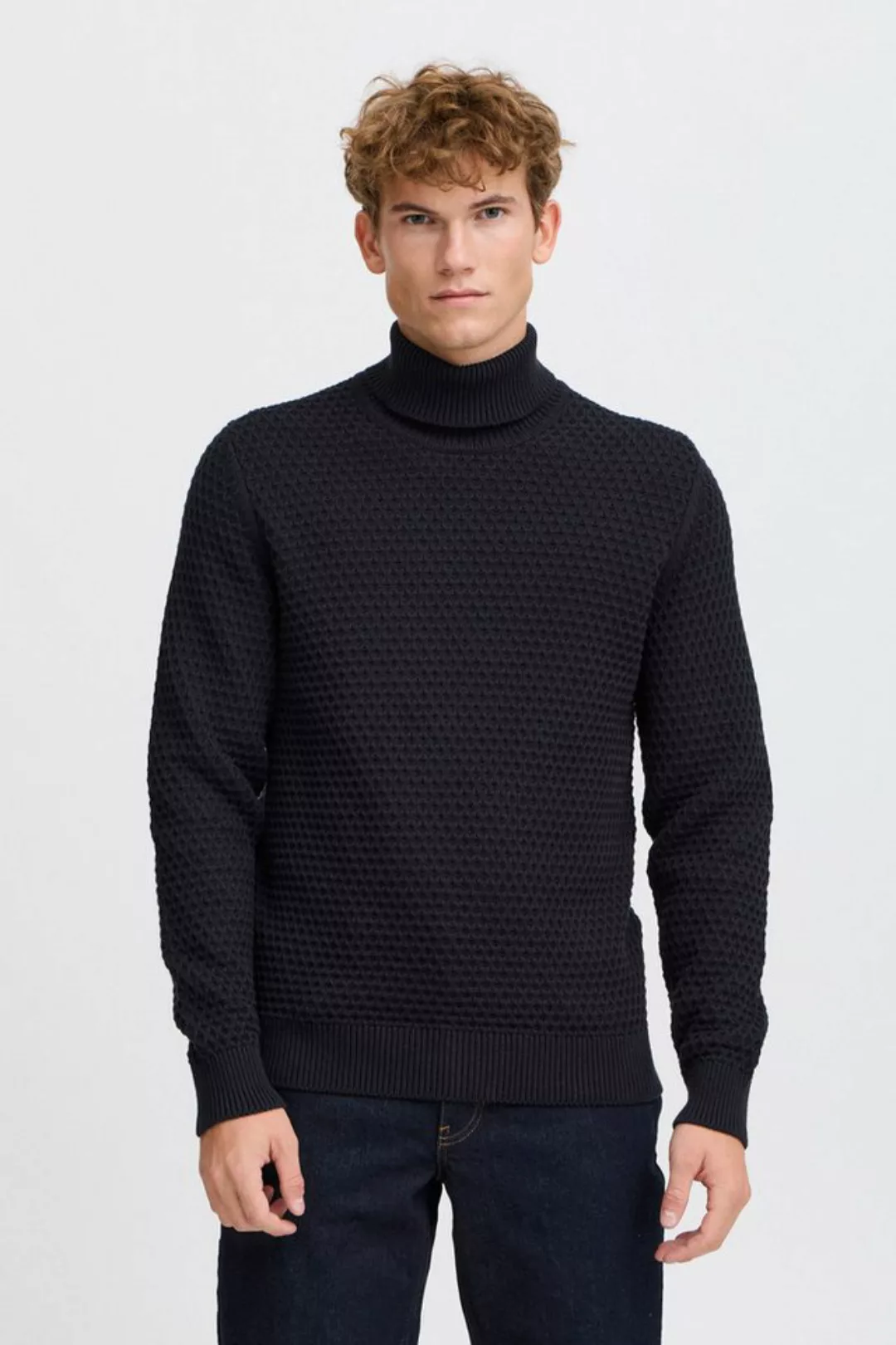 Casual Friday Strickpullover CFKARL structured roll neck knit schicker Pull günstig online kaufen