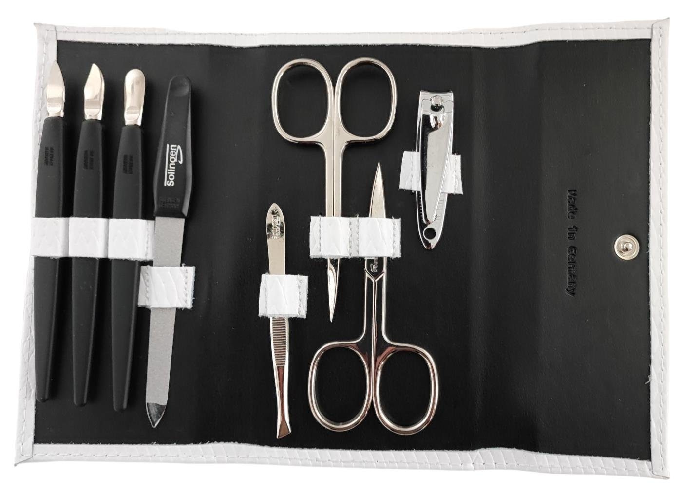EloModa Maniküre-Etui Nagelpflege Set 8-tlg. Echtleder günstig online kaufen