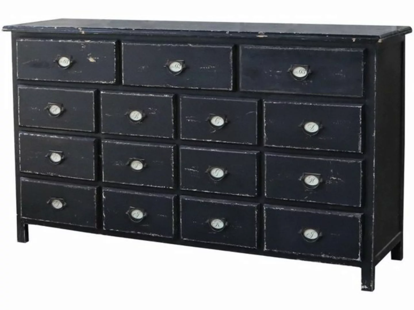 Chic Antique Apothekerschrank Tante Emma Ladentisch Apothekerschrank schwar günstig online kaufen