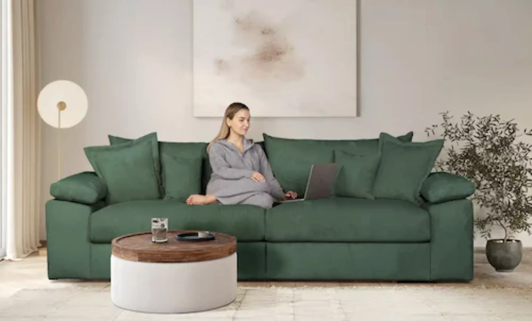 Home affaire Big-Sofa "Soft&Cosy XL - Breite 246 cm", Mega-Sofa, in Cord, F günstig online kaufen