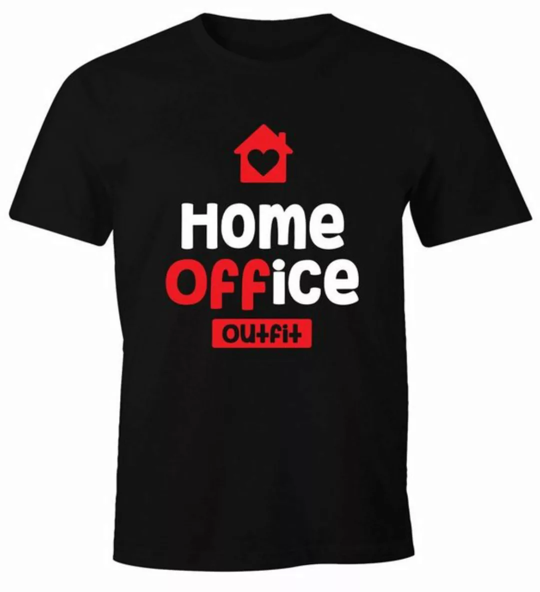 MoonWorks Print-Shirt Herren T-Shirt Aufdruck Home-Office Outfit Arbeit zuh günstig online kaufen
