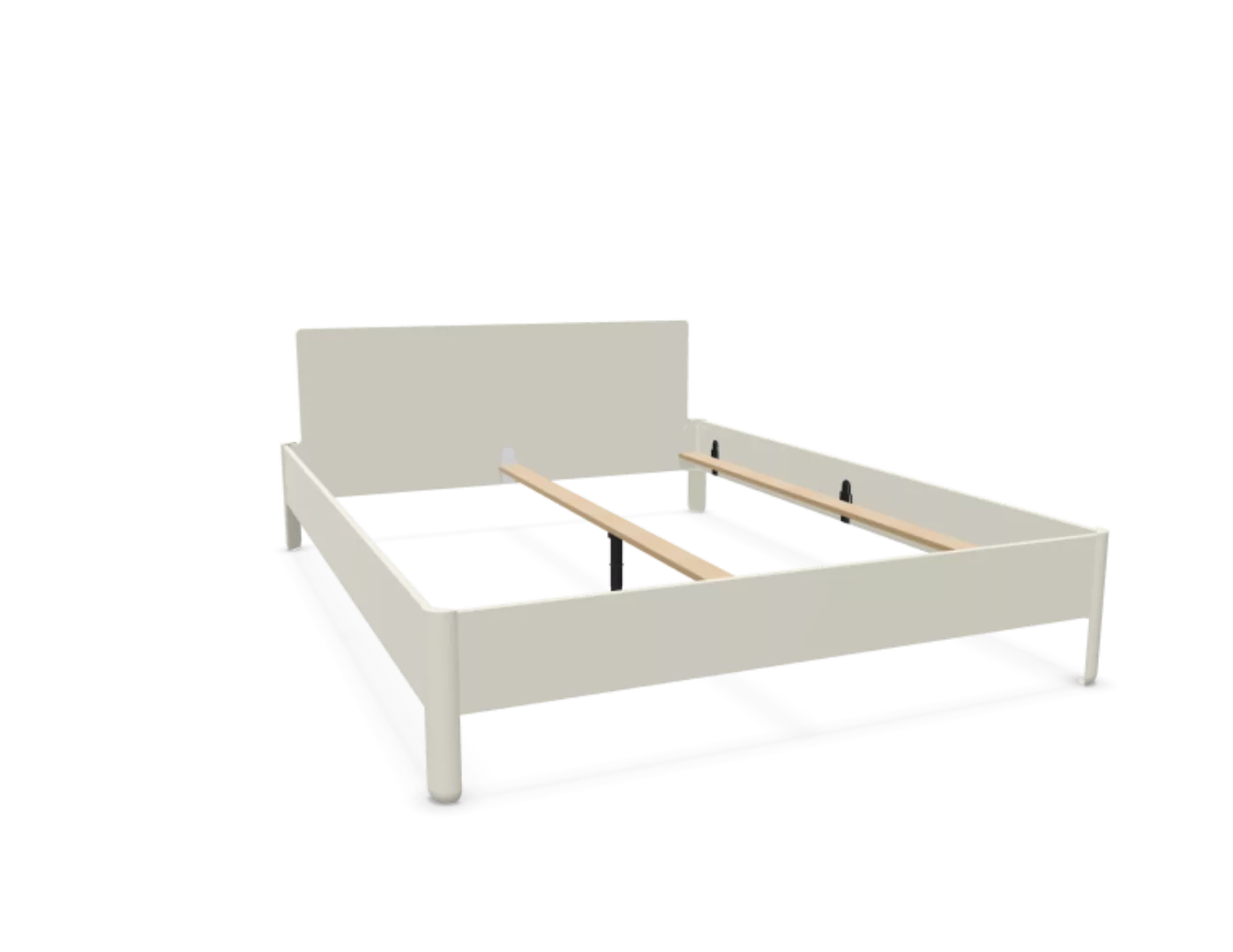 NAIT Doppelbett farbig lackiert Brillantgelb 160 x 210cm Mit Kopfteil günstig online kaufen