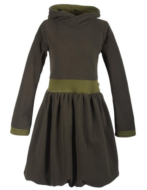 Vishes Midikleid Warmes Ballonkleid recyceltem Fleece mit Kapuze Hippie, Go günstig online kaufen