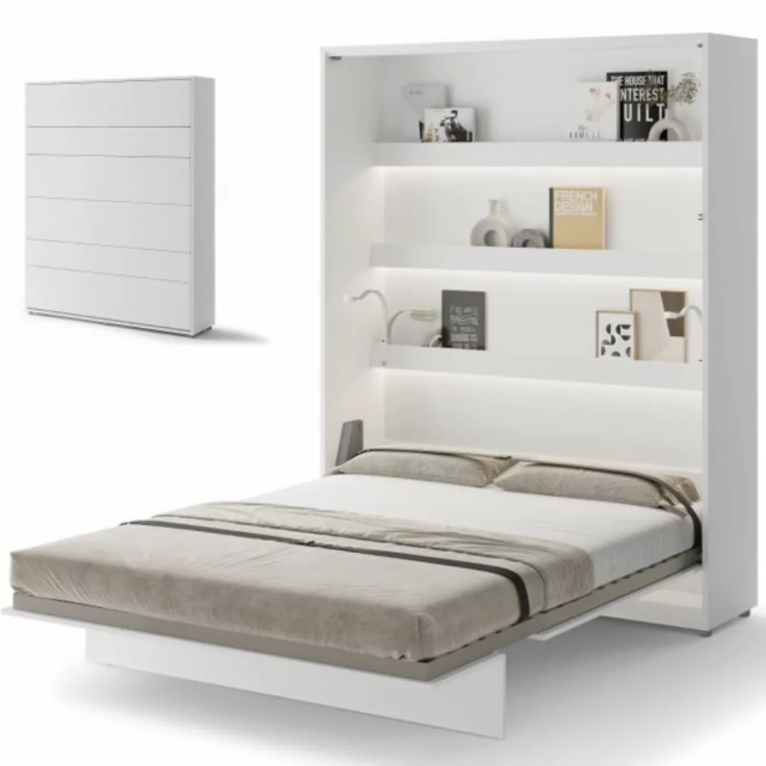 yourhouse24 Schrankbett Bed Concept Wandklappbett Vertikal Gästebett 90/120 günstig online kaufen