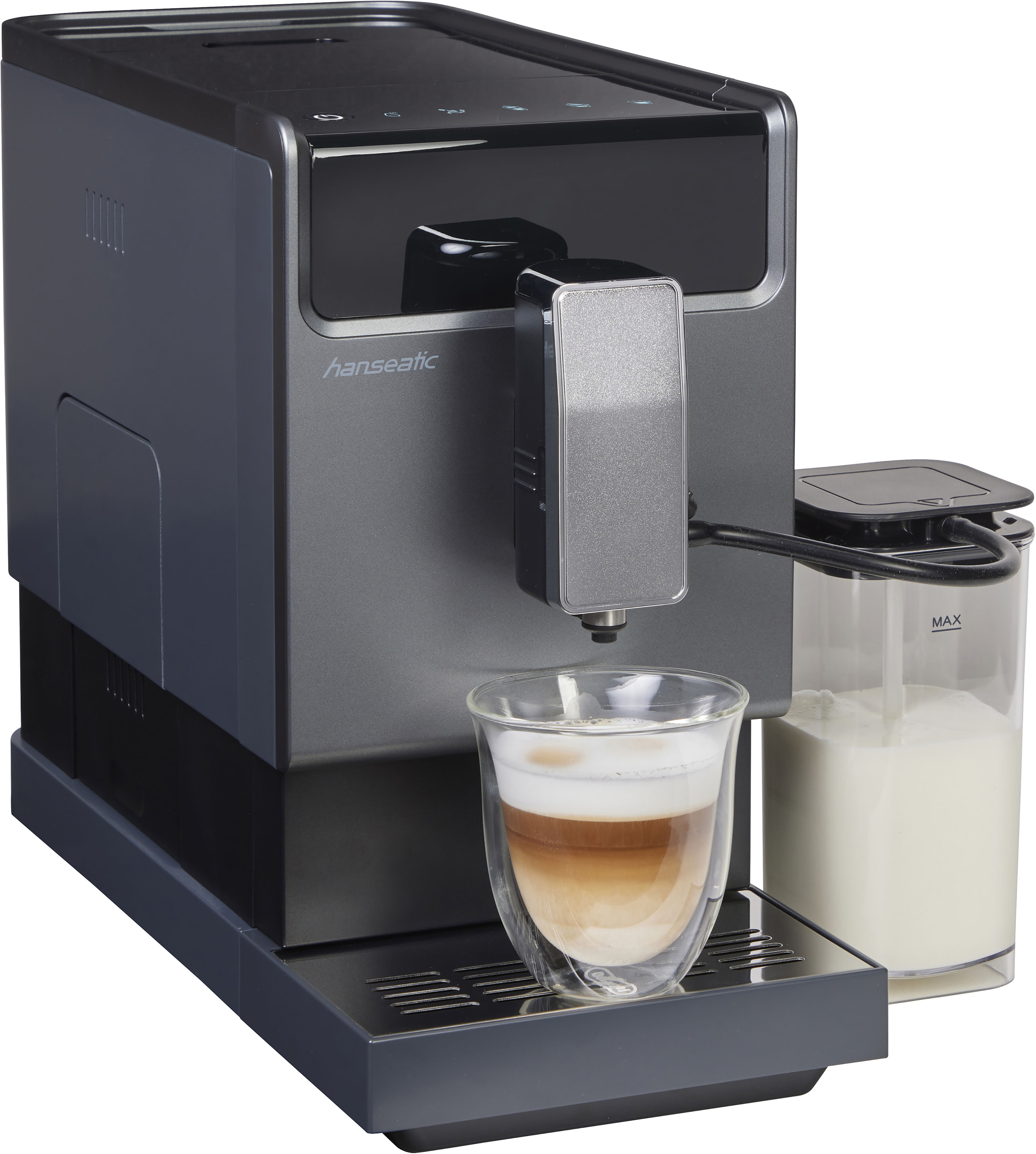 Hanseatic Kaffeevollautomat »HACM121470ST«, magnetisch, abnehmbare Tassenab günstig online kaufen