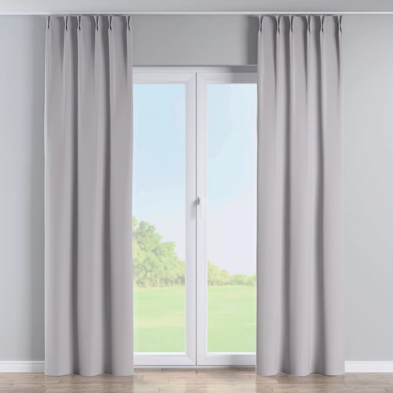 Vorhang mit flämischen 2-er Falten, Taupe, Dimout 300 cm (269-42) günstig online kaufen