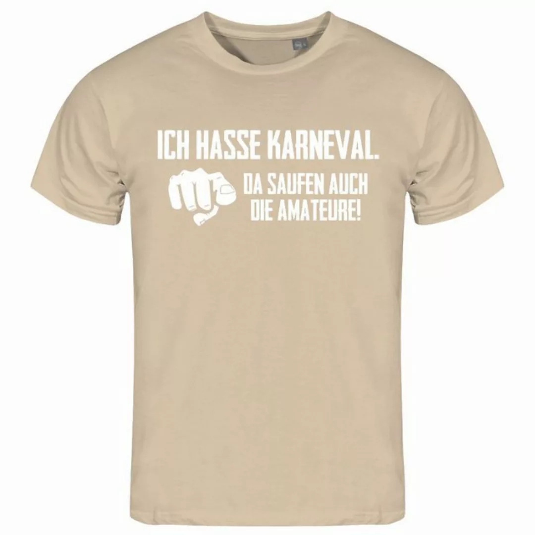 deinshirt Print-Shirt Herren T-Shirt Ich hasse Karneval da saufen auch die günstig online kaufen