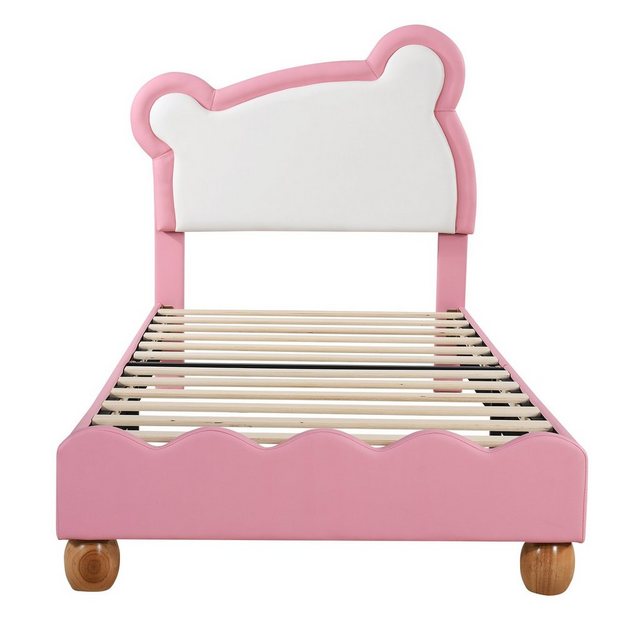 Gotagee Kinderbett Einzelbett 90x200cm Bären Kopfteil Jugendbett Polsterbet günstig online kaufen