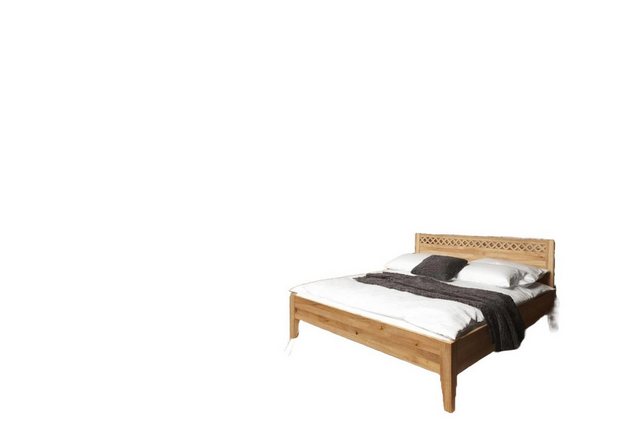 Natur24 Einzelbett Bett Sydo 3 Kernbuche massiv 90x200cm mit Holzkopfteil u günstig online kaufen