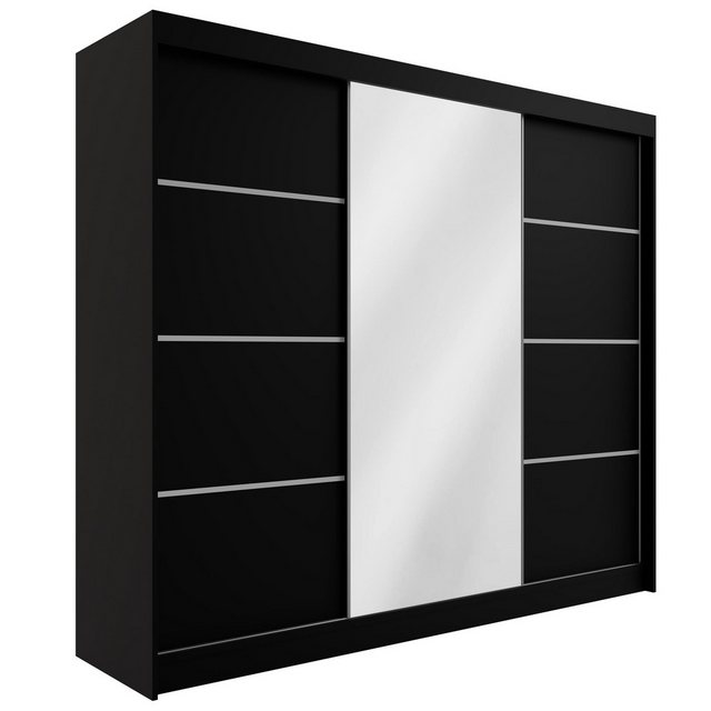 ALTDECOR Schiebetürenschrank PAOKI (Kleiderschrank Aluminium-Leisten, Spieg günstig online kaufen