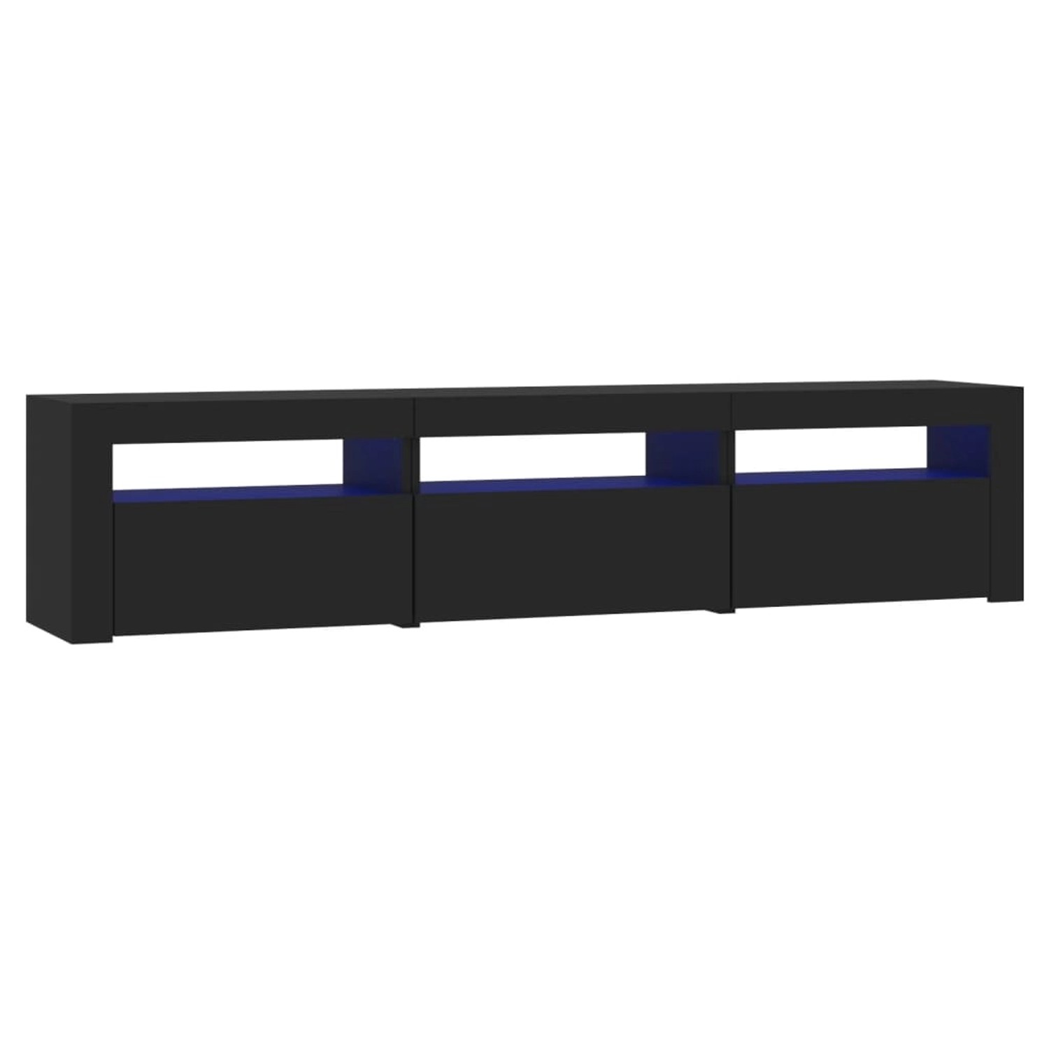 vidaXL TV-Schrank mit LED-Leuchten Schwarz 180x35x40 cm günstig online kaufen