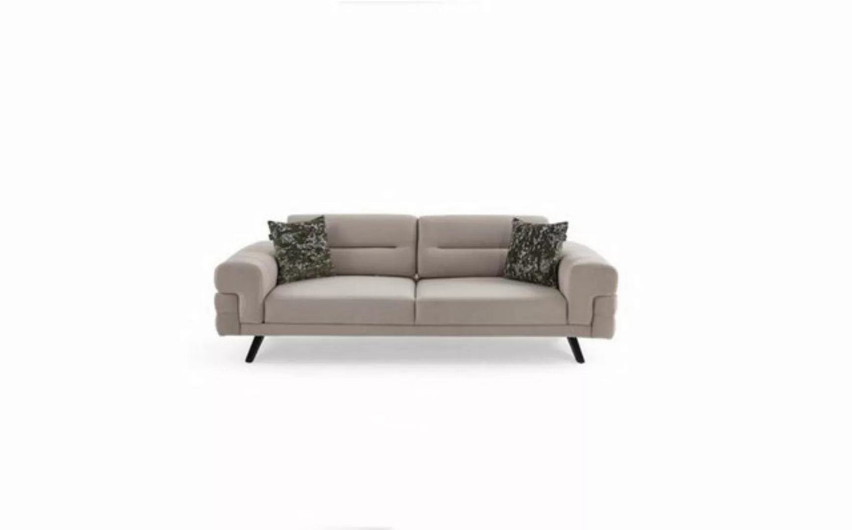 Xlmoebel 3-Sitzer Luxuriöses 3-Sitzer Sofa in hellem Beige für das Wohnzimm günstig online kaufen