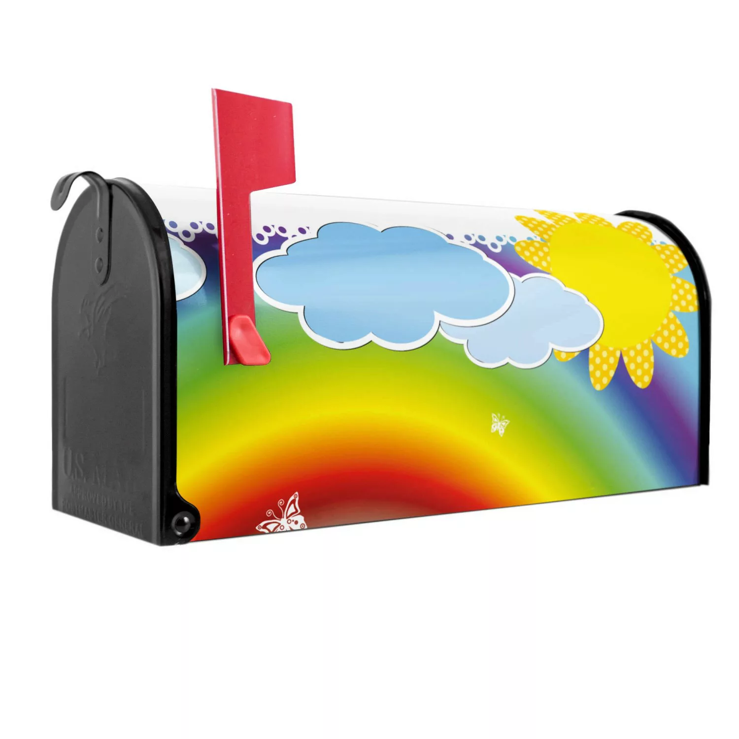 Banjado Amerikanischer Briefkasten Schwarz 48x22x16cm US Mailbox Letterbox günstig online kaufen