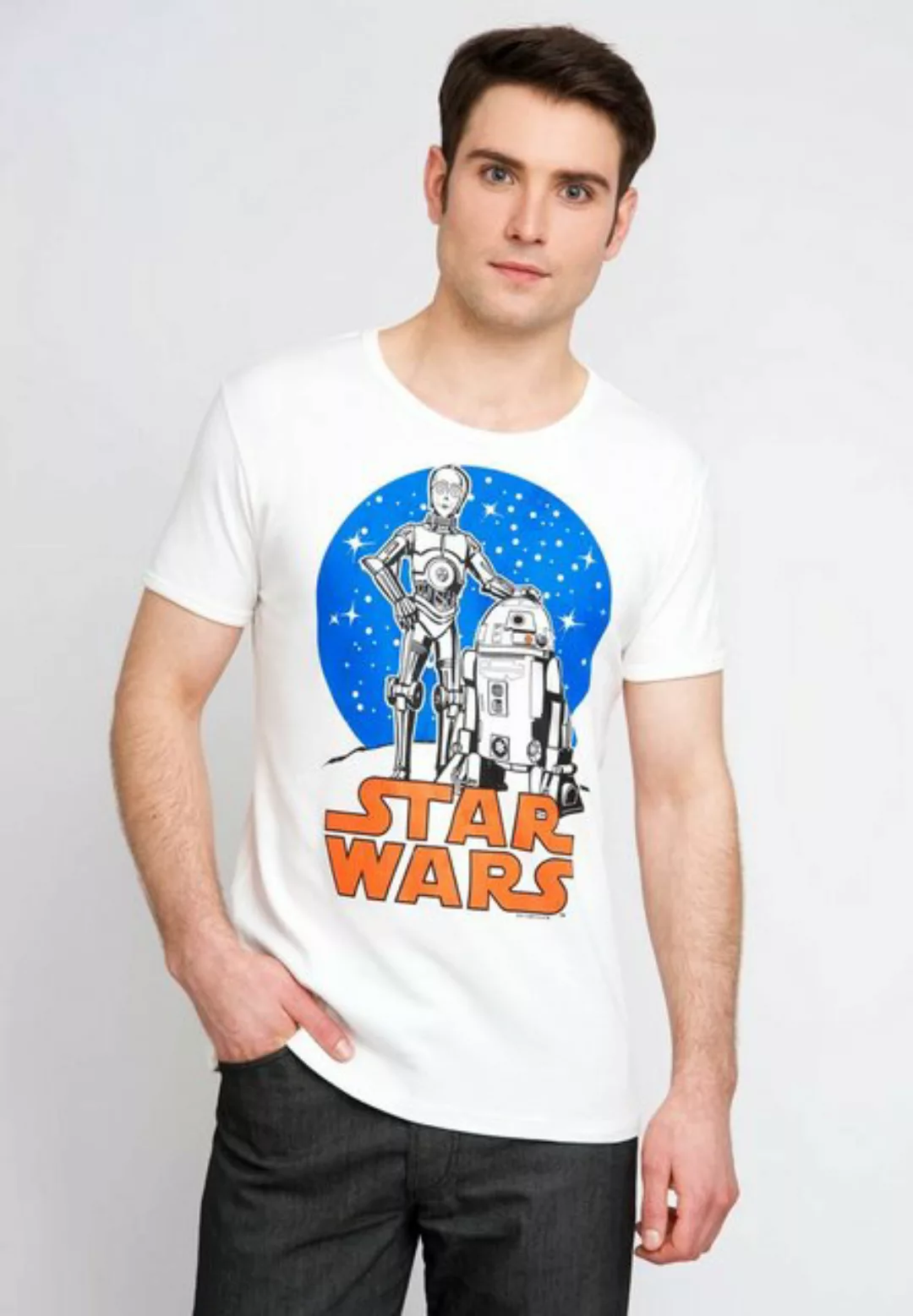 LOGOSHIRT T-Shirt C-3PO & R2-D2 mit lizenzierten Originaldesign günstig online kaufen