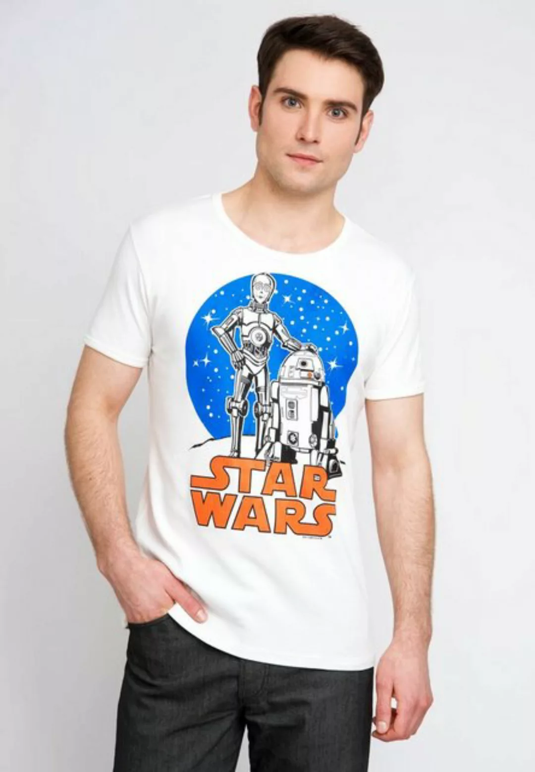 LOGOSHIRT T-Shirt "C-3PO & R2-D2", mit lizenzierten Originaldesign günstig online kaufen