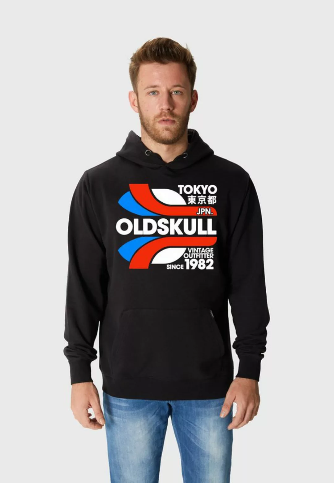 Oldskull Hoodie Retro Tokyopolis Vintage Logo Graphic günstig online kaufen