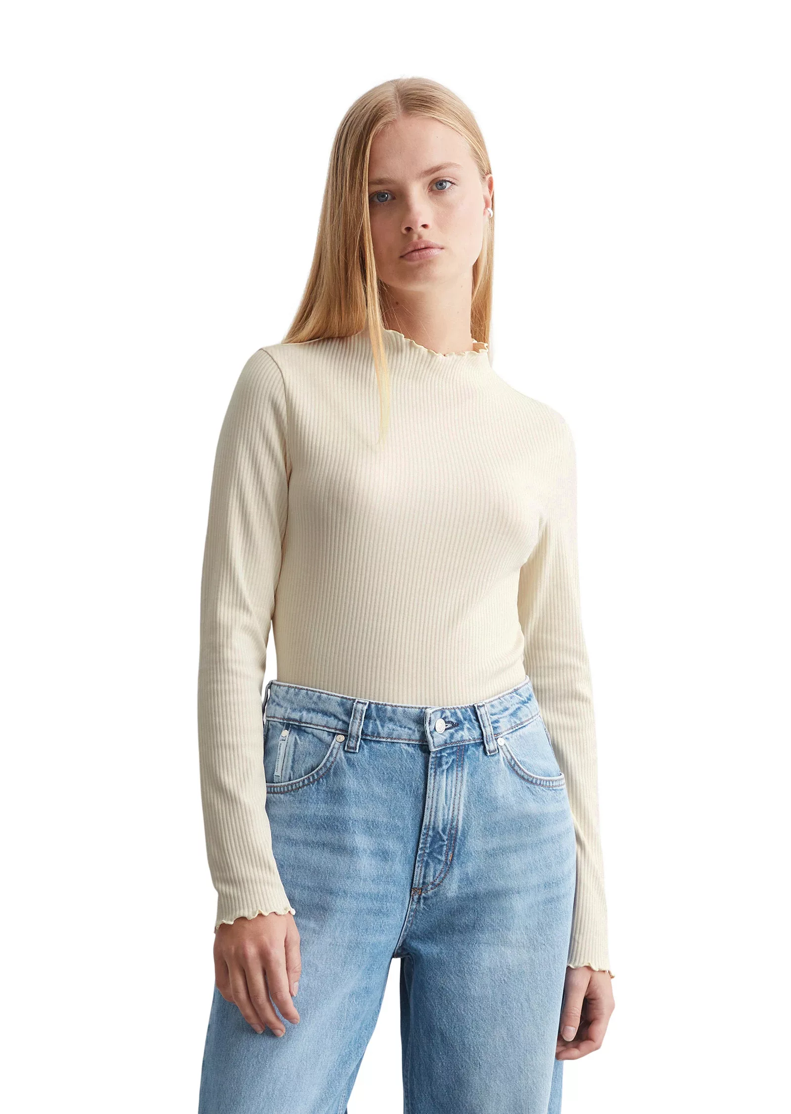 Marc OPolo DENIM Langarmshirt "aus Organic Cotton-Stretch-Jersey" günstig online kaufen