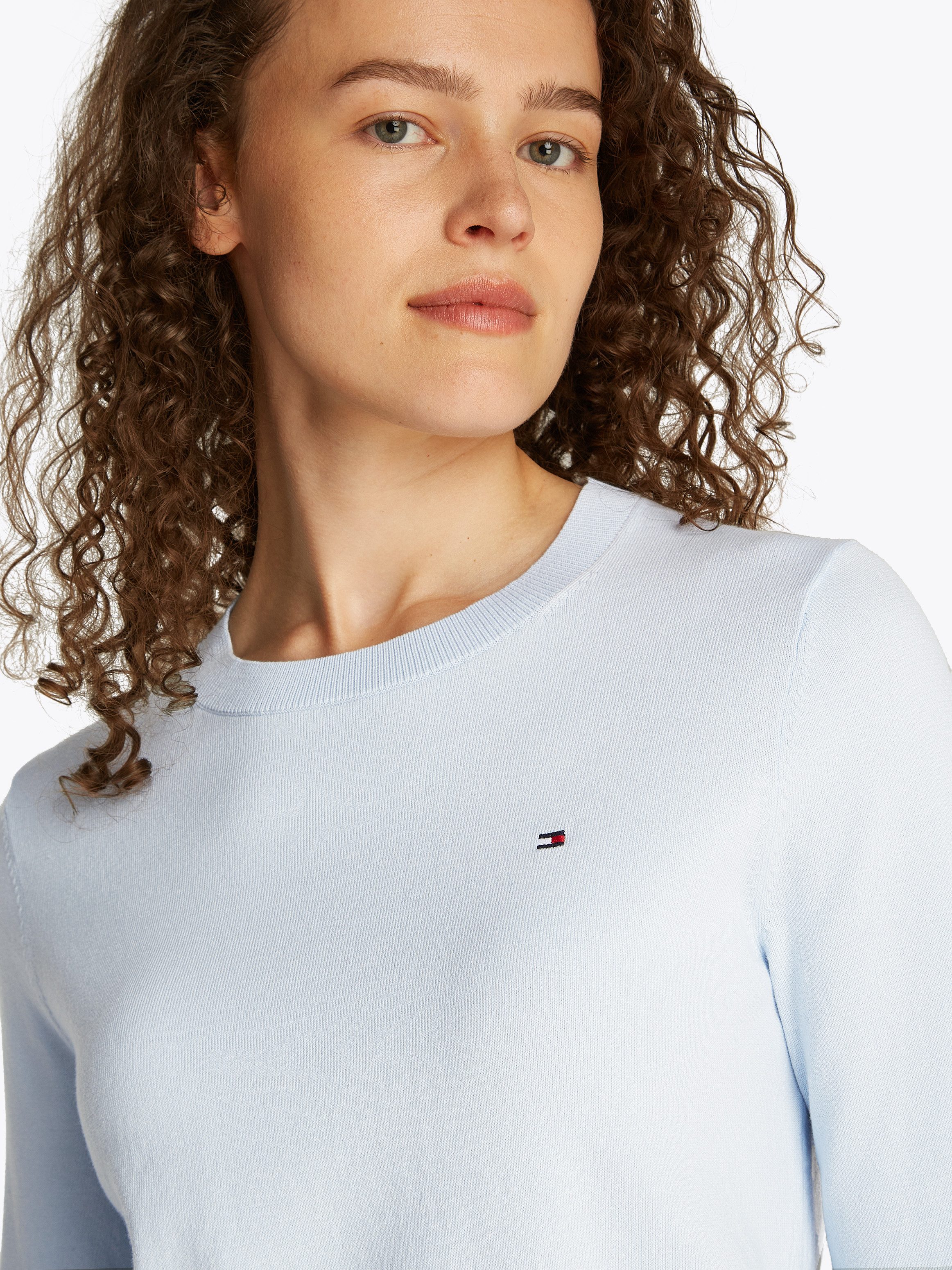 Tommy Hilfiger Rundhalspullover CO JERSEY STITCH günstig online kaufen