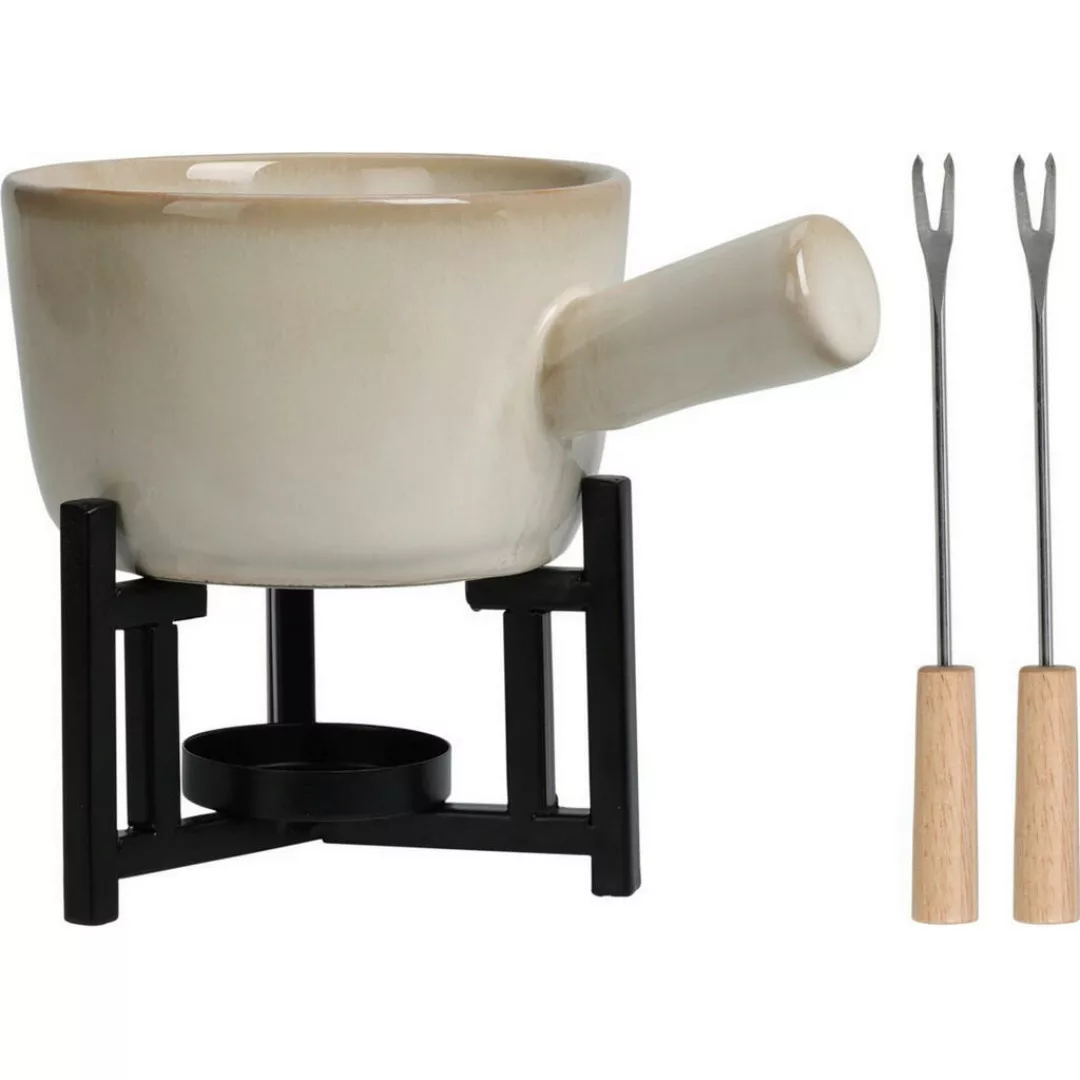 Fondue Set sand Porzellan günstig online kaufen