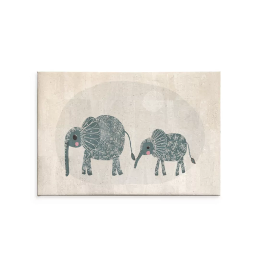 Kunstdruck Wanddekoration Wandbilder Aus Kork "Elephants" günstig online kaufen