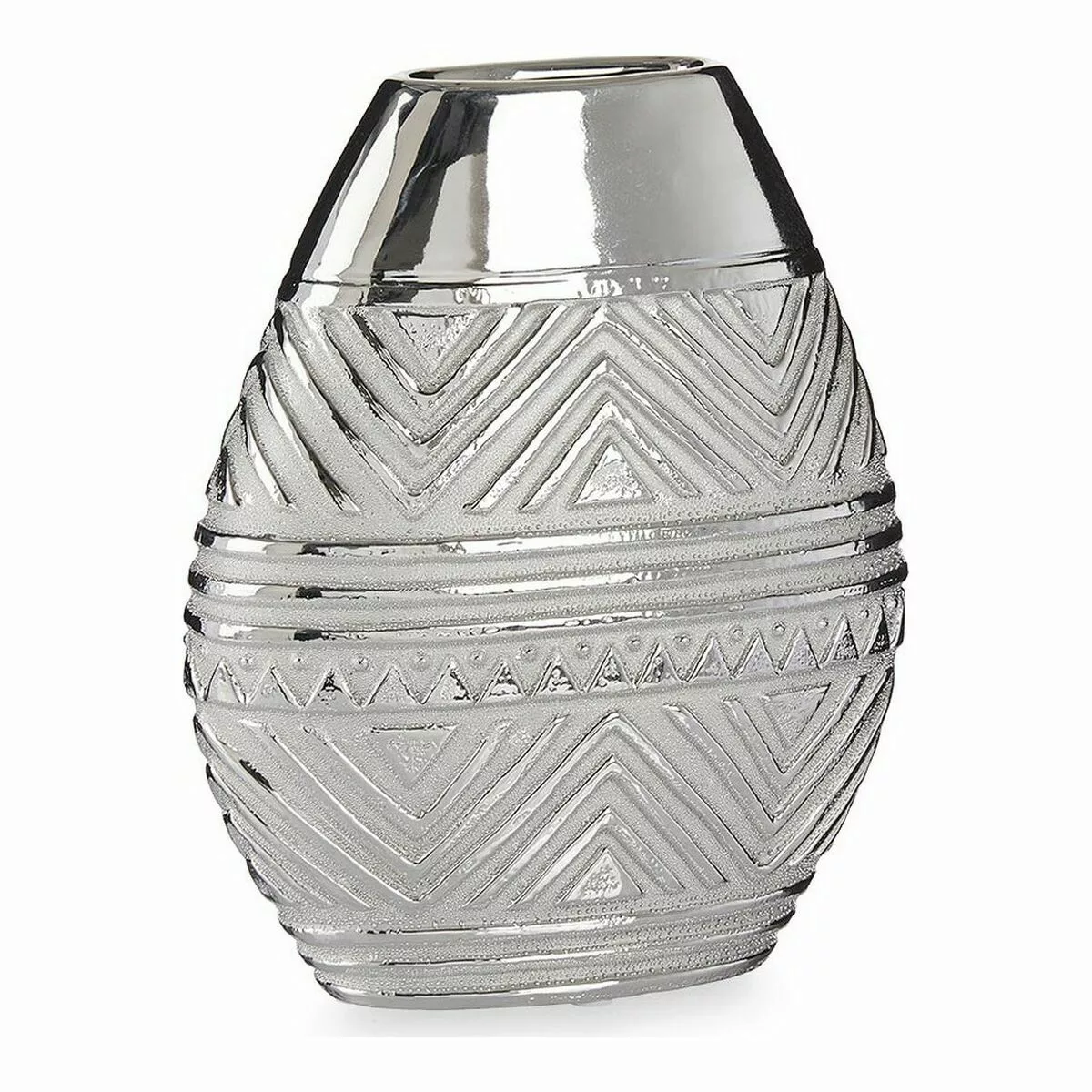 Vase Breite Aus Keramik Silberfarben (9,8 X 26,5 X 22 Cm) günstig online kaufen