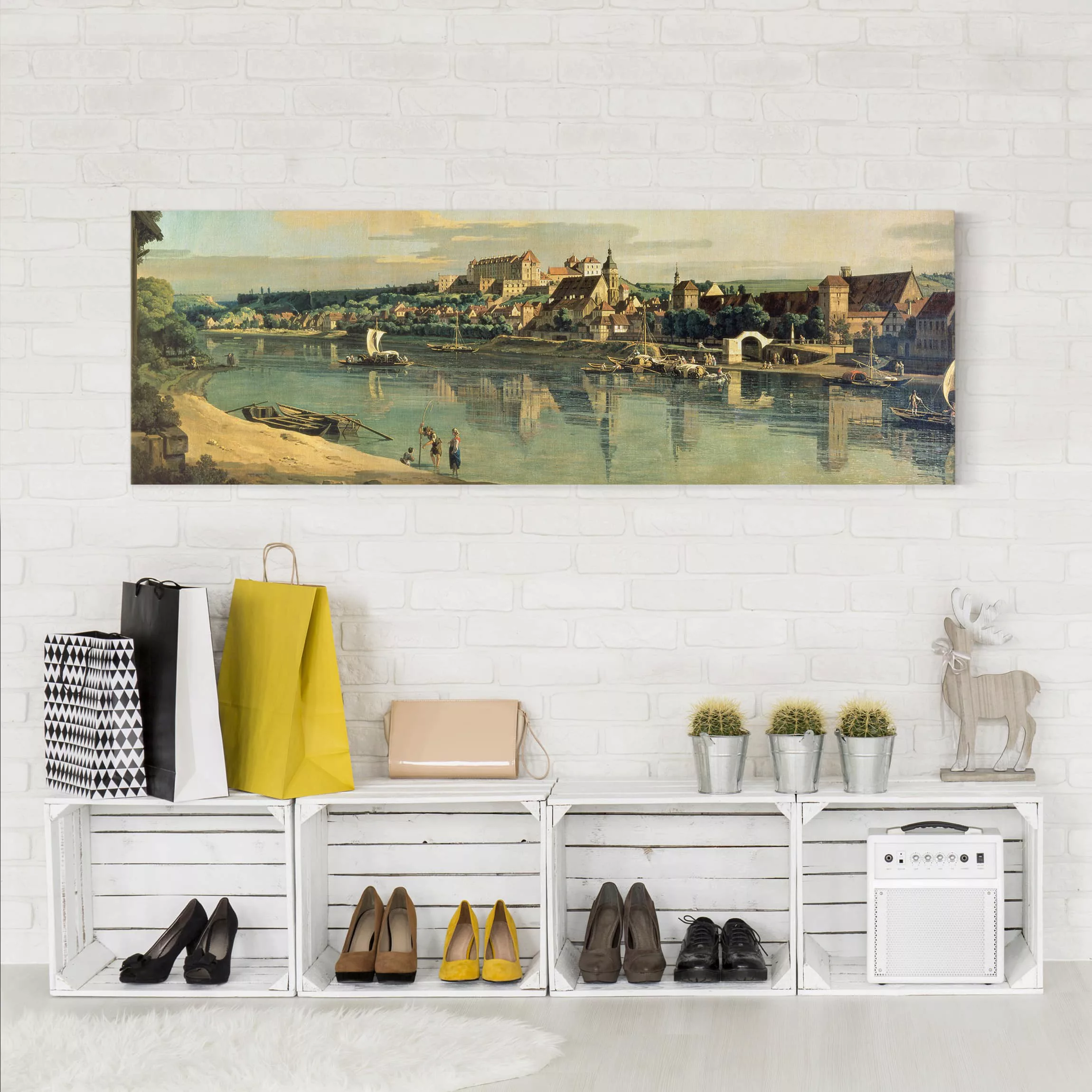 Leinwandbild - Panorama Bernardo Bellotto - Blick auf Pirna günstig online kaufen