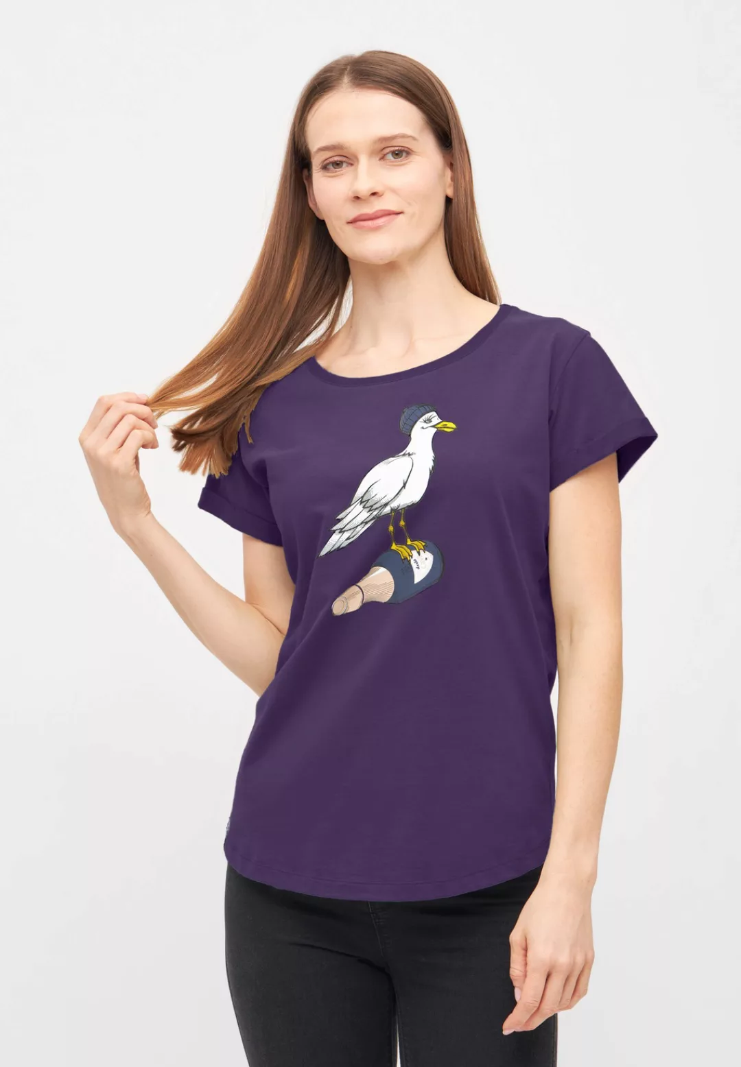 Derbe T-Shirt "Sturmmöwin", Maritim, Nachhaltig, Organic Cotton, Möwe günstig online kaufen