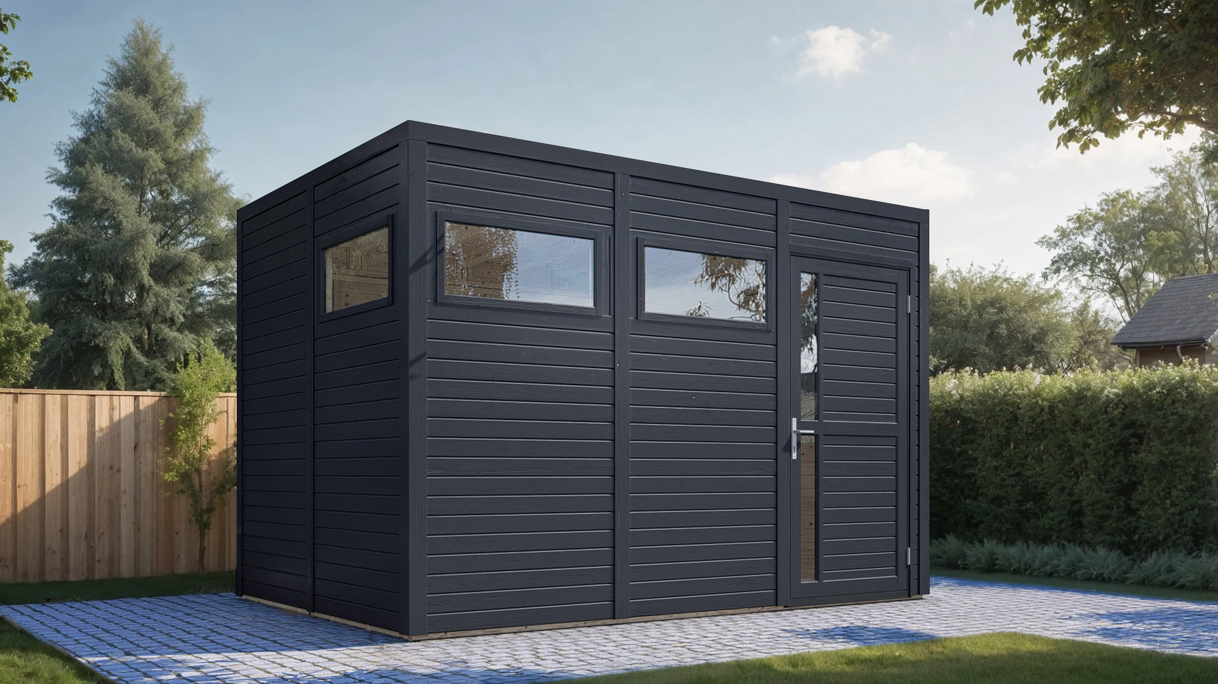 BERTILO Gartenhaus "Cubus 3 anthrazit" günstig online kaufen