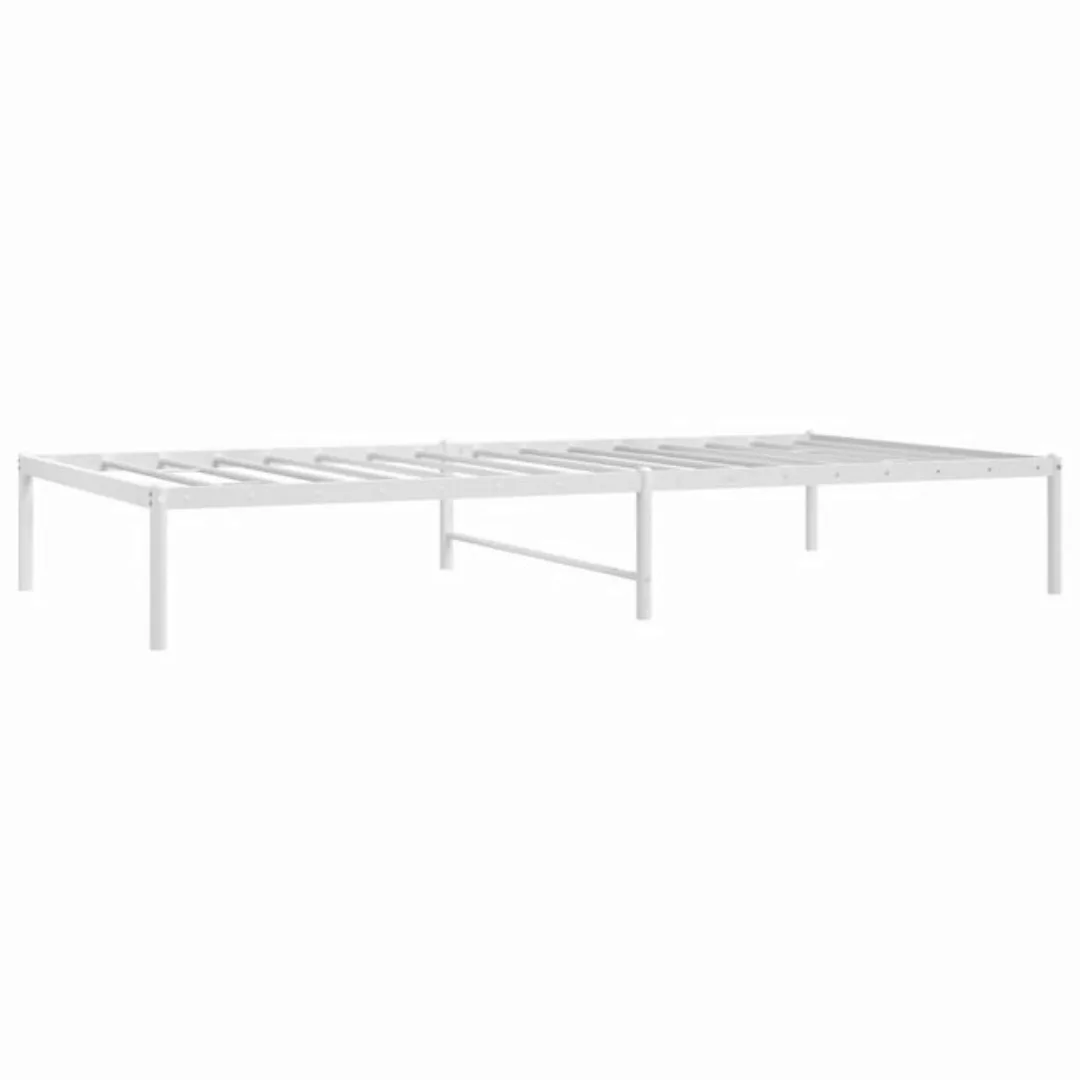 furnicato Bettgestell Metall Weiß 100x200 cm (1-tlg) günstig online kaufen