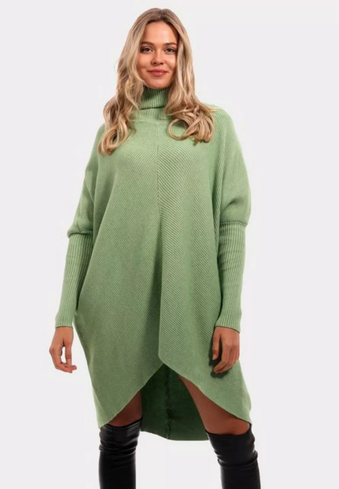 YC Fashion & Style Longpullover Strickpullover asymmetrisch Plus Size mit R günstig online kaufen