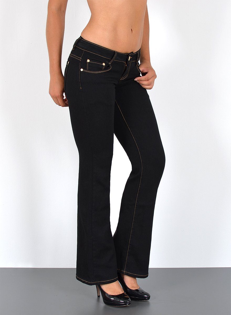 ESRA Bootcut-Jeans Damen Schlaghose Bootcut Jeans günstig online kaufen