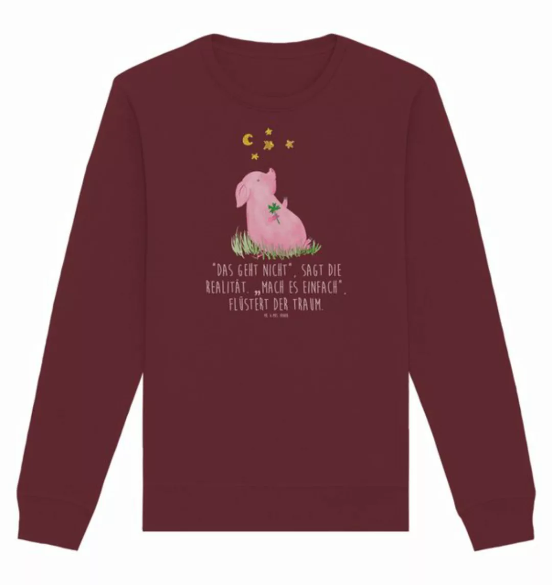 Mr. & Mrs. Panda Longpullover Größe XL Schwein Glück - Burgundy - Geschenk, günstig online kaufen