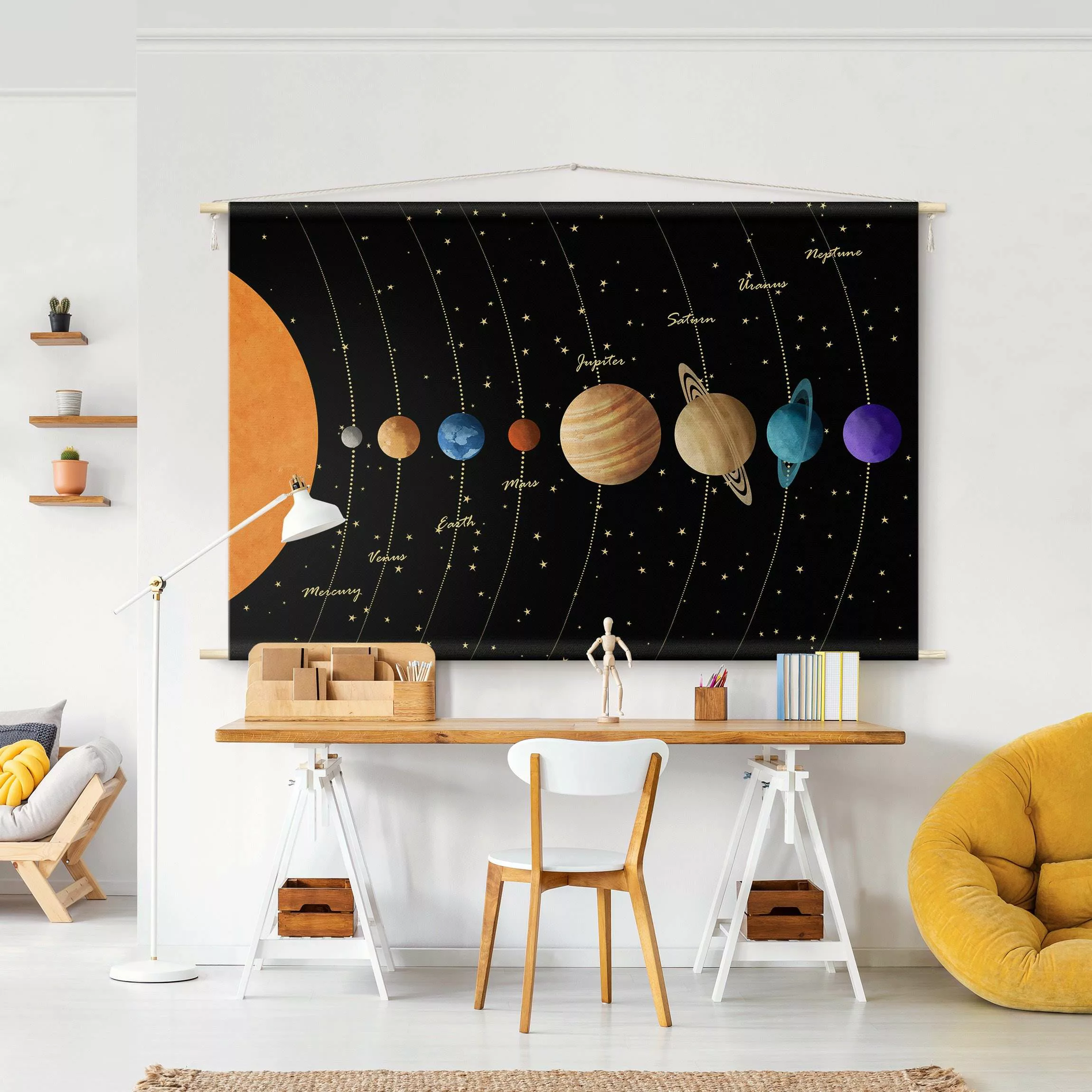 Wandteppich Solarsystem günstig online kaufen